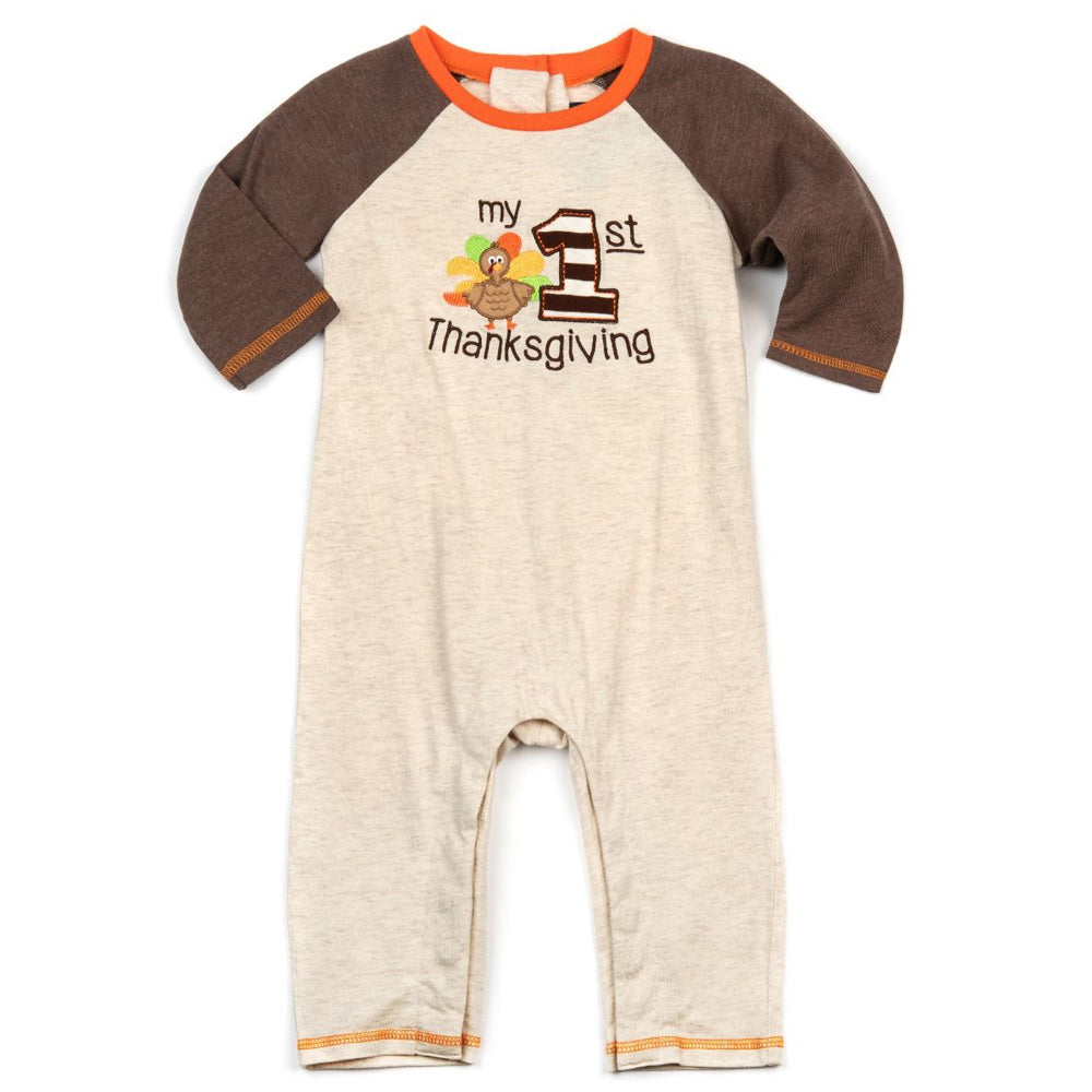 Baby Boys My First Thanksgiving Playsuit