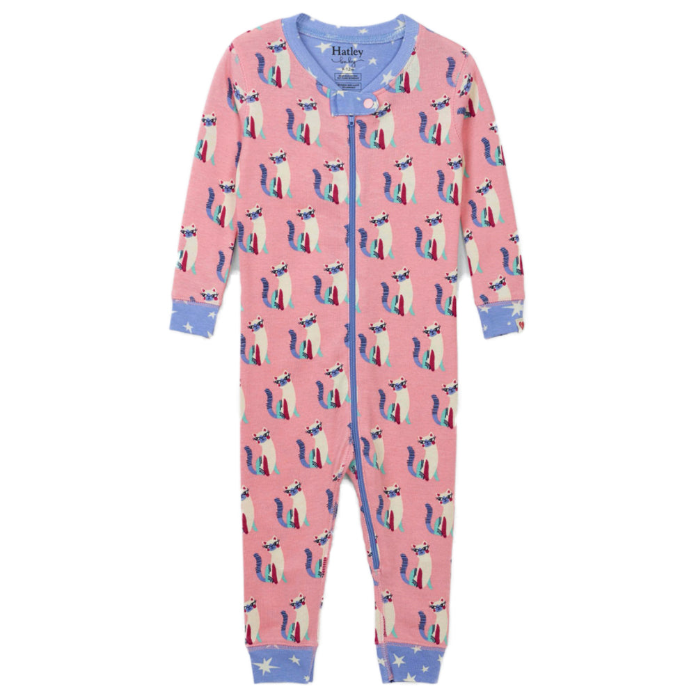 Patchwork Kitty ORGANIC Cotton Footed Coverall Pajama