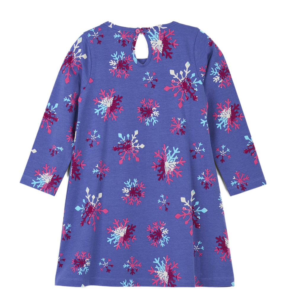 Prismatic Snowflakes Trapeze Dress