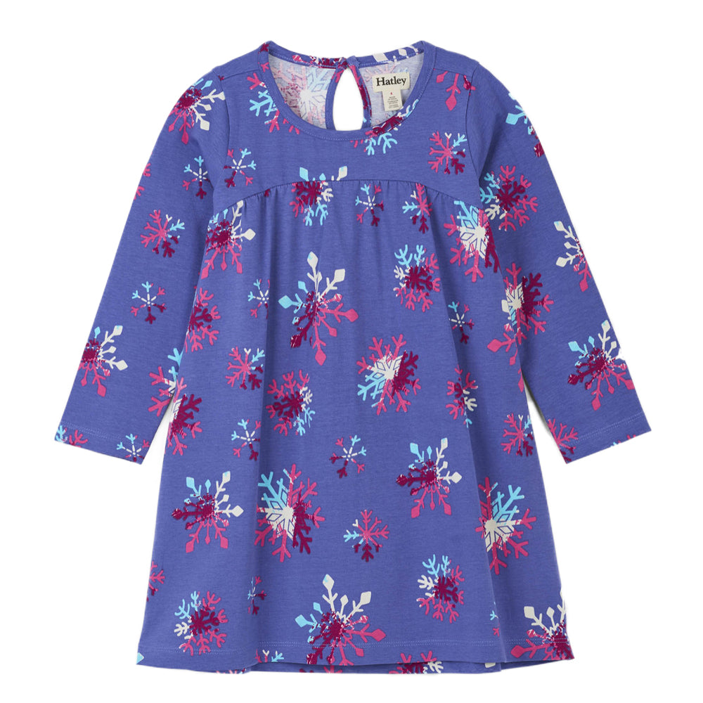 Prismatic Snowflakes Trapeze Dress