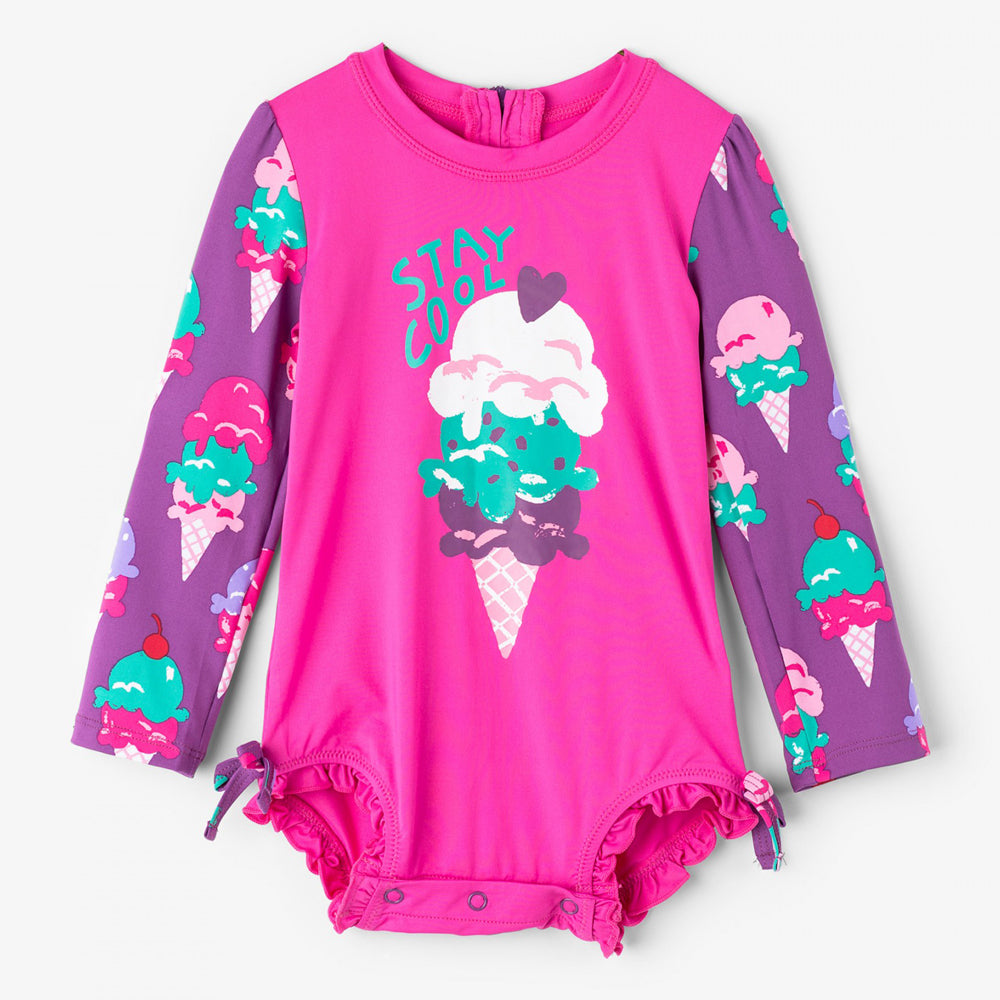 Ice Cream Treats Baby Rashguard Swimsuit