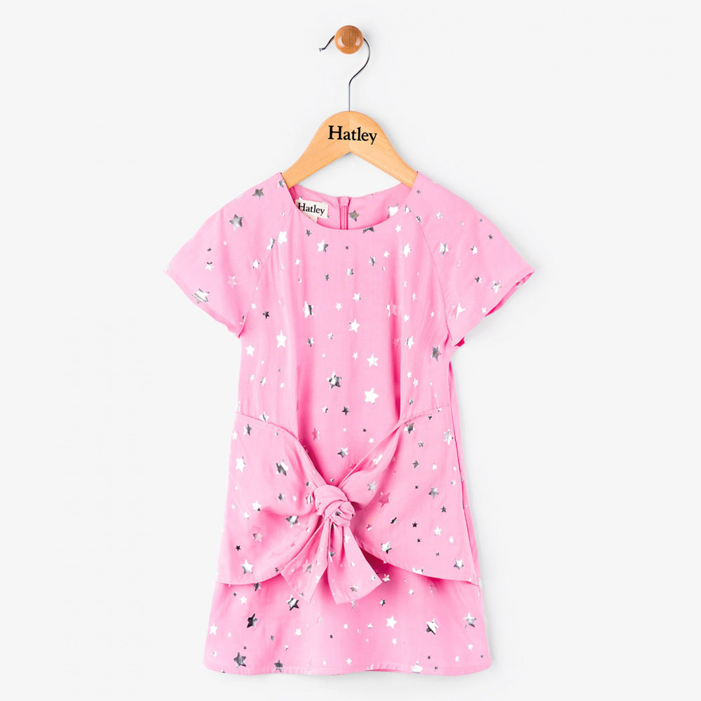Starry Pink Tie Dress