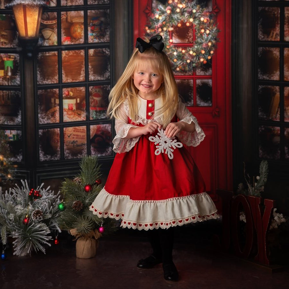 Noella Red and Ivory Holiday Dress