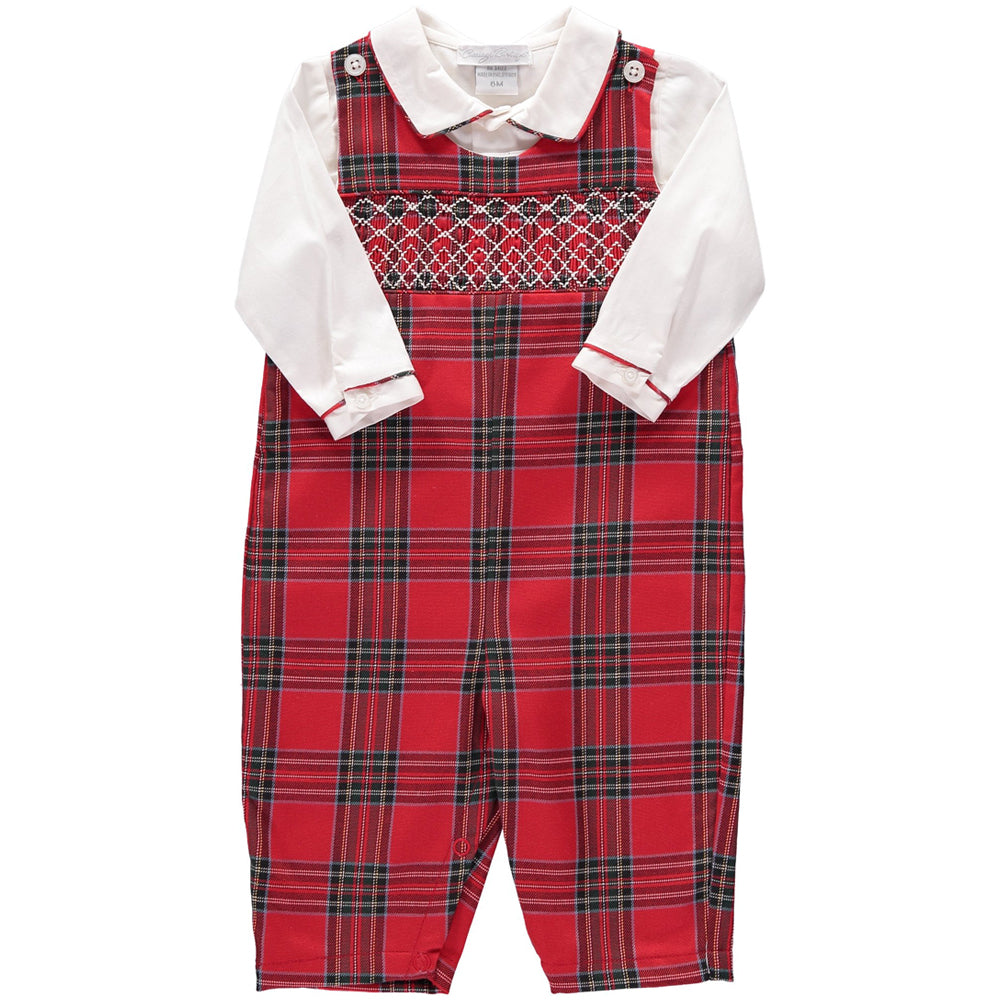 Baby Boys 2 Piece Holiday Plaid Longall