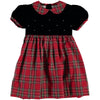 Baby Girls Holiday Velvet Yoke Dress