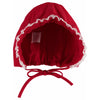 Red Lace Trimmed Bonnet