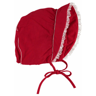 Red Lace Trimmed Bonnet