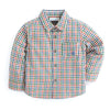 Boys Green & Russet Plaid Shirt