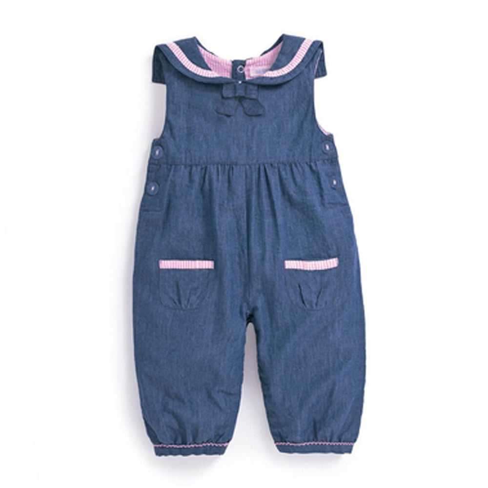 Chambray Sailor Baby Overalls