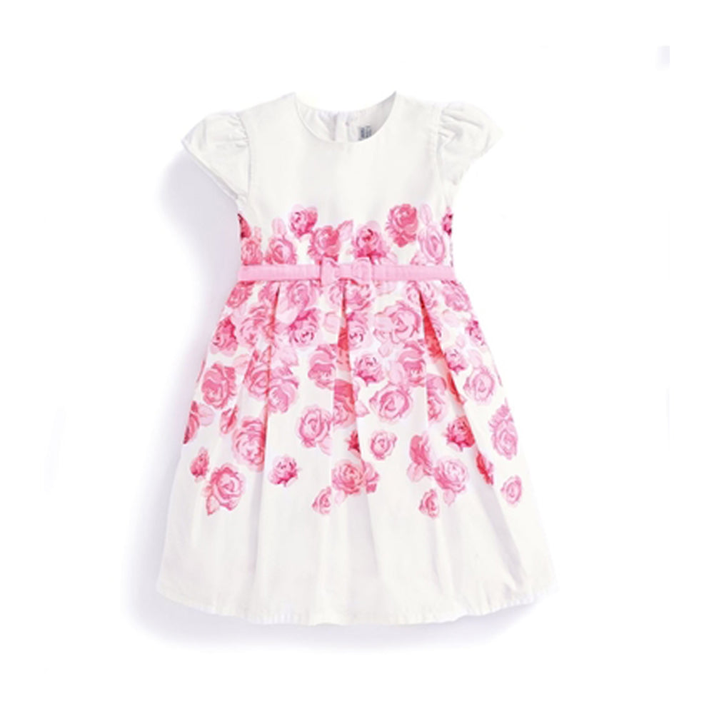 Girls Pink Rose Party Dress