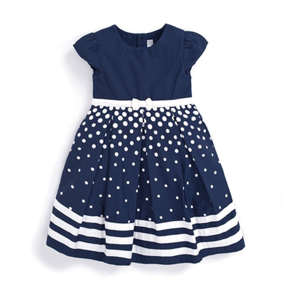 Girls' Navy Parisienne Party Dress