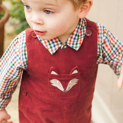 Fox Baby Cord Overalls