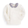 Girls Cream Peter Pan Top