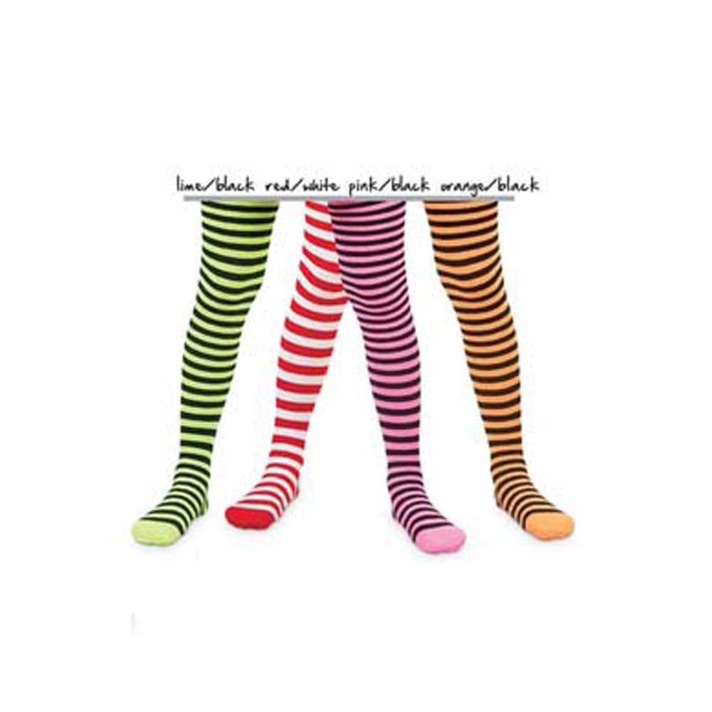 Neon Stripe Girls Tights