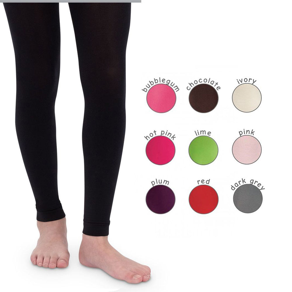 Toddler and Little Girls PIMA Cotton FOOTLESS Tights