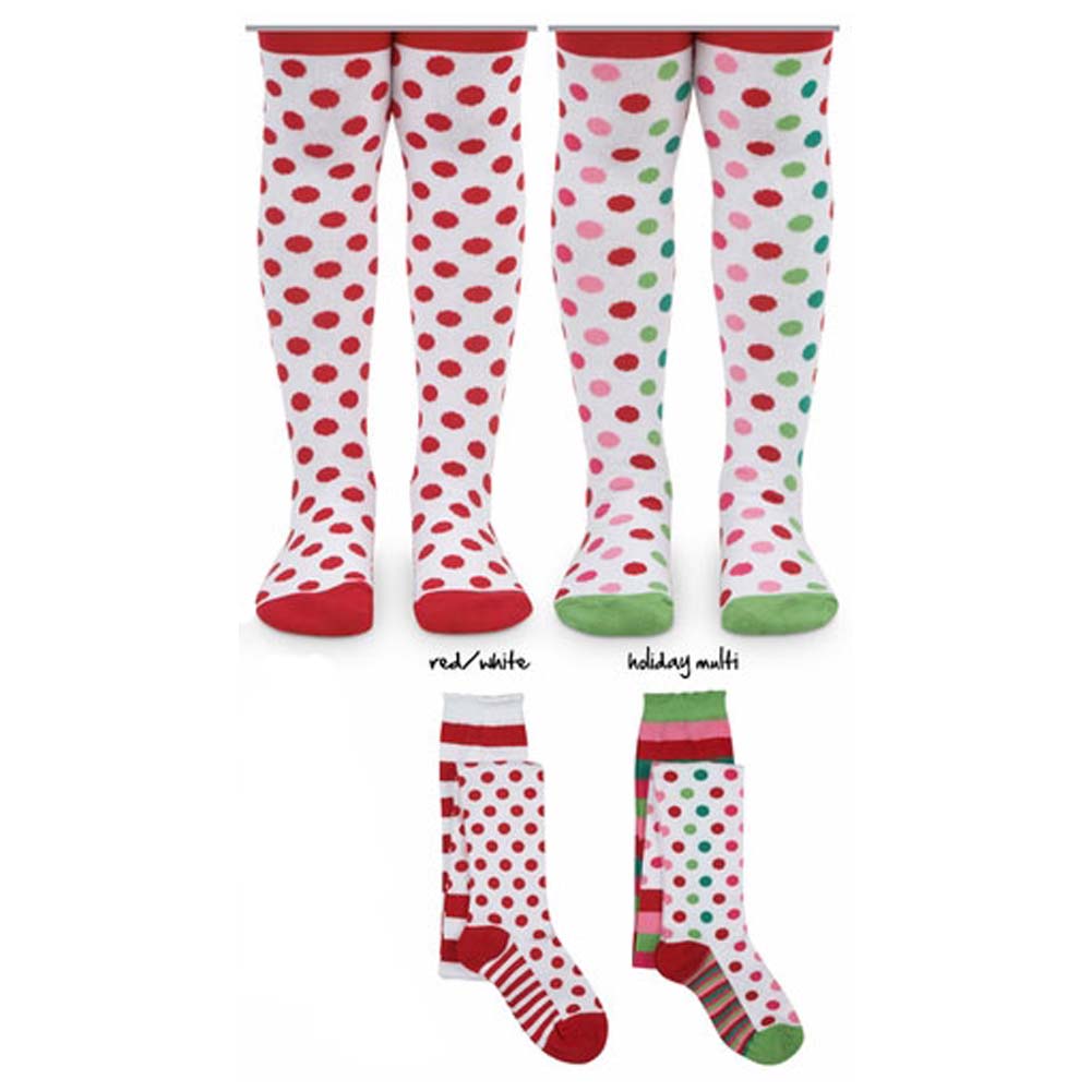 Girls Holiday Dot Tights