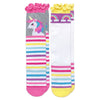 Unicorn Rainbow Stripe Knee High Socks 2 Pair Pack