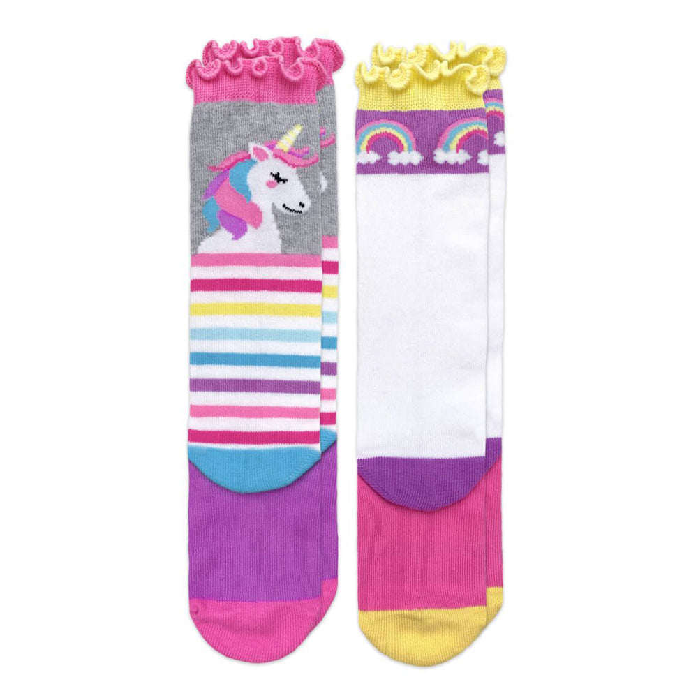 Pastel Rainbow Socks  Cute Striped Crew Socks for Women - Cute