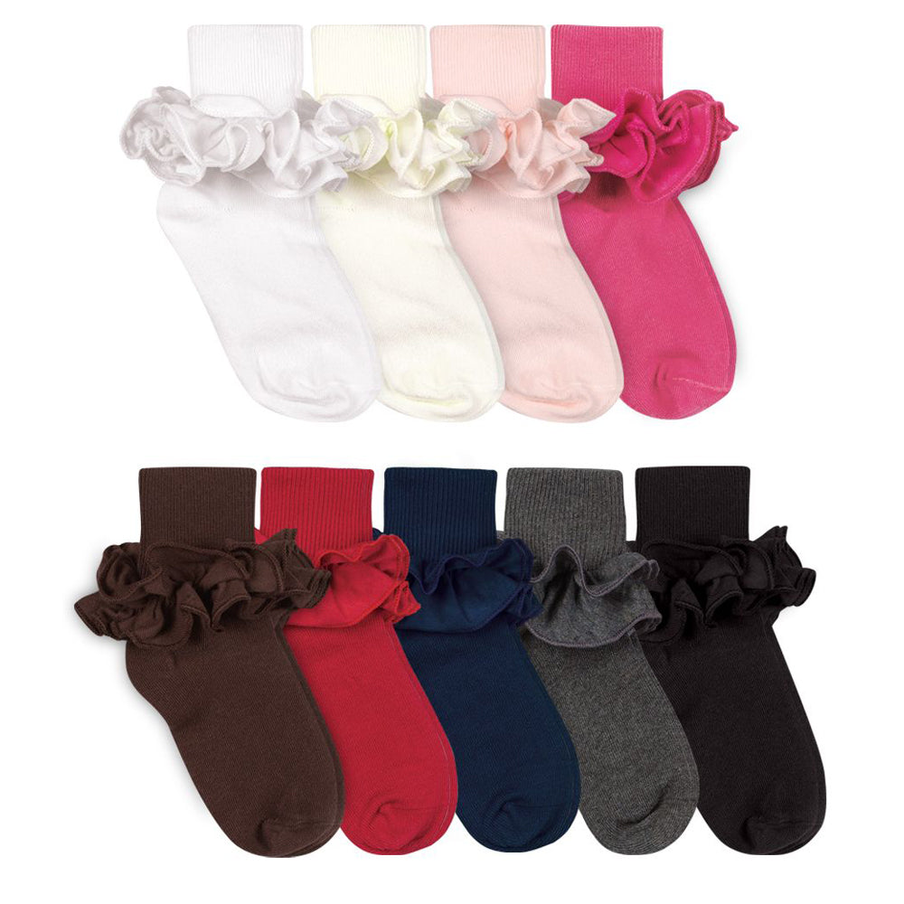 Misty Ruffle Turn Cuff Socks