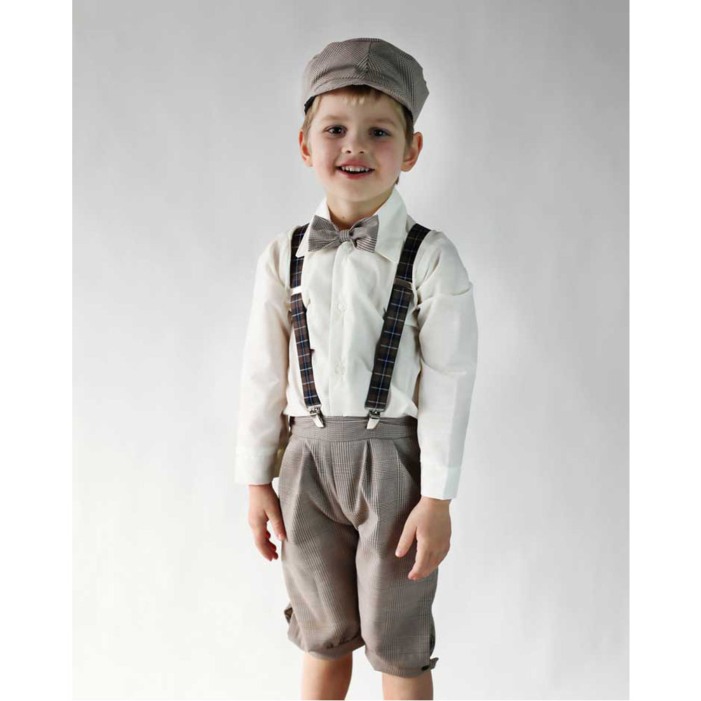 Boys Vintage Plaid 5-pc Knicker Pant Set