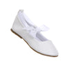 Infant and Little Girls Sizes 03- Youth 3 White Ballerina Ribbon Tie Shoe