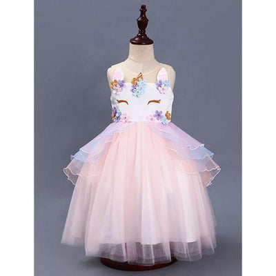 Unicorn Costume Birthday Dress in Pink or Blue