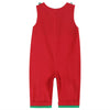 Red Smocked Christmas Tree Overalls