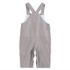Dark Brown Stripe Overalls with Pumpkin Truck