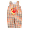 Brown and Orange Plaid Turkey Overalls