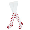 Girls White Holiday Tights with Red Dots