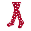 Girls Red Holiday Tights with White Dots