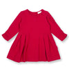 Baby Girls Festive Red Knit Ruffle Dress