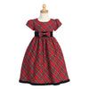 Girls Traditional Red Plaid Holiday Dress