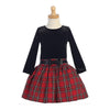 Girls Red Plaid Drop Waist Dress