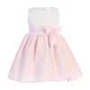 Baby Girls white and Pink Embroidered Dress