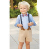 Boys Little Gentleman Suspender Short Set