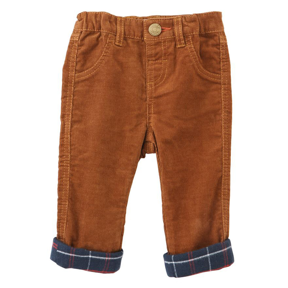 Corduroy Pants with Flannel Cuffs
