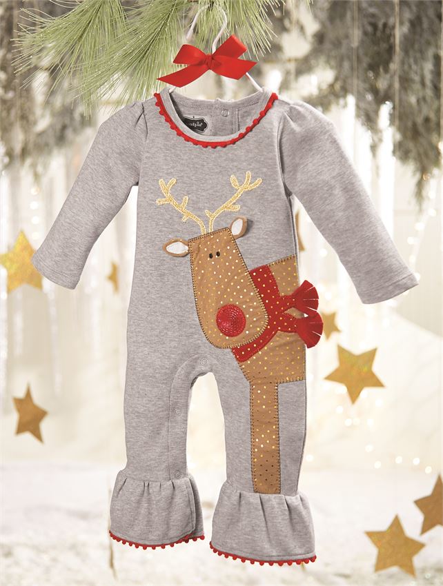 Girls Reindeer Coverall - Season to Sparkle