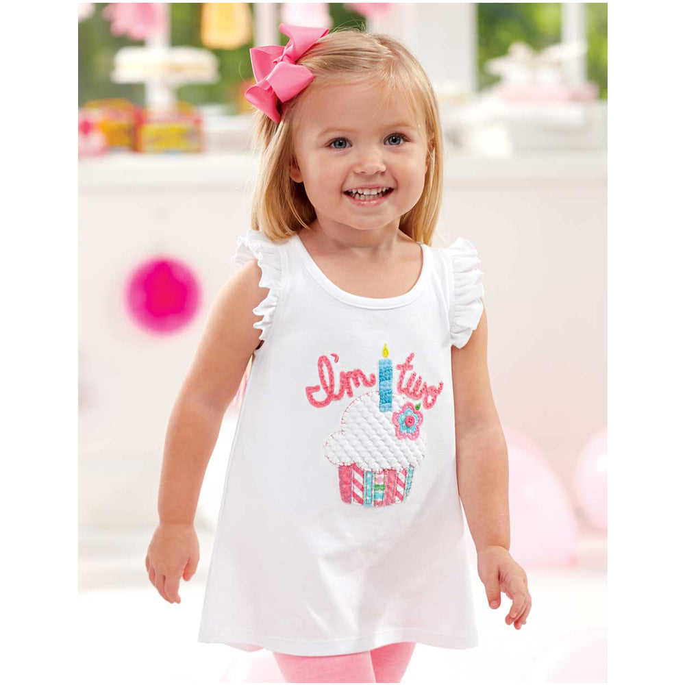 Girls Cupcake 2nd Birthday Tunic
