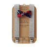 Plaid Bow Tie & Tweed Suspender Set