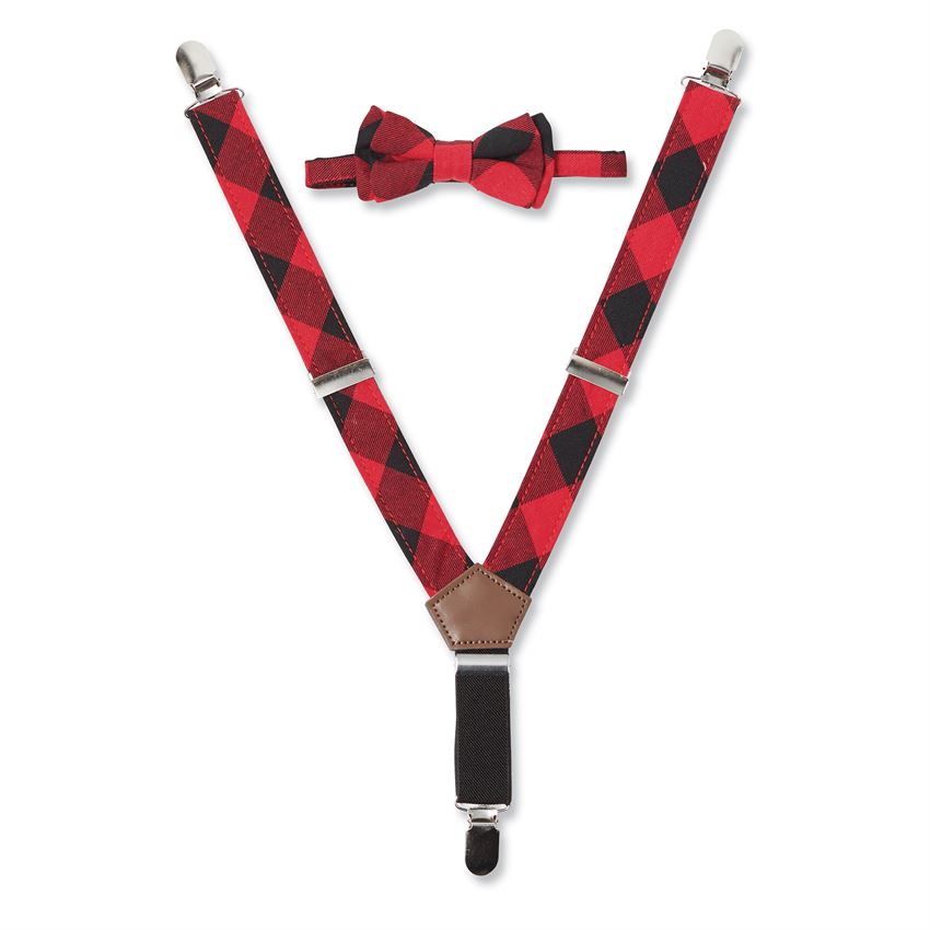Buffalo Check Suspender Set