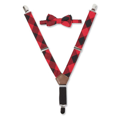 Buffalo Check Suspender Set