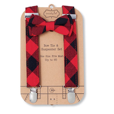 Buffalo Check Suspender Set