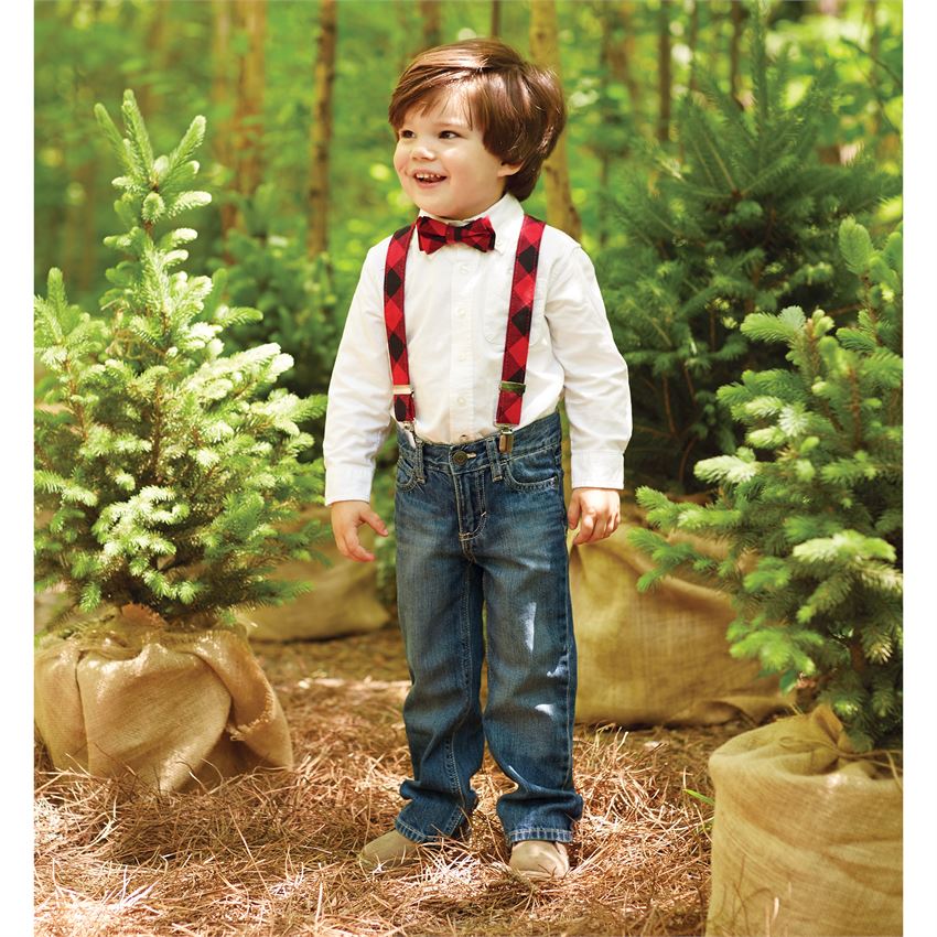 Buffalo Check Suspender Set