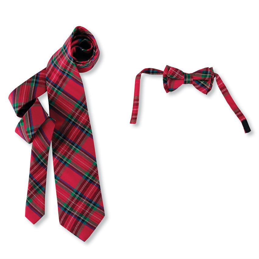 Daddy &amp; Me Tartan Neck and Bow Tie
