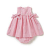 Pink Striped Seersucker Dress and Bloomer