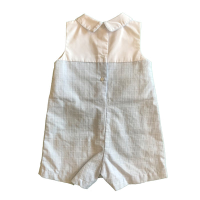 Baby Boys Blue and White Collared Shortall