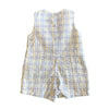 Baby Boys Plaid Seersucker Sailboat Shortall