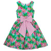 Toddler and Little Girls 2T-6X Floral Print Dress with Seersucker Bow