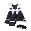 Girls Navy Nautical Dress with Bow and Hat